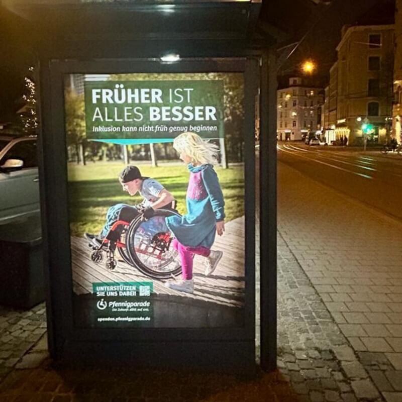 Früher ist alles Besser. Inklusion kann nicht früh genug beginnen. Unterstützen Sie uns dabei. Die Zukunft zählt auf uns. spenden.pfennigparade.de