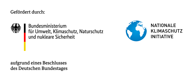 Gefördert durch: Bundesministerium für Umwelt, Klimaschutz, Naturschutz und nukleare Sicherheit aufgrund eines Beschlusses des Deutschen Bundestages Nationale Klimaschutz Initiative
