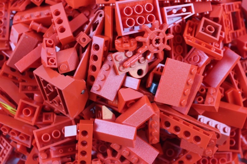 Legosteine rot