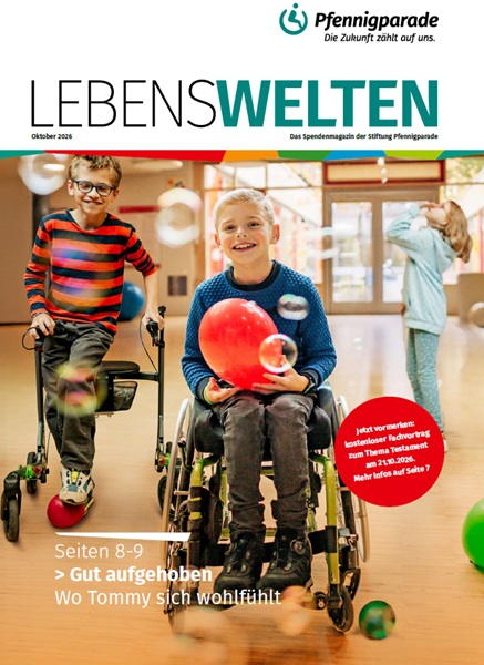 Cover Spendenmagazin, Ausgabe Oktober 2026